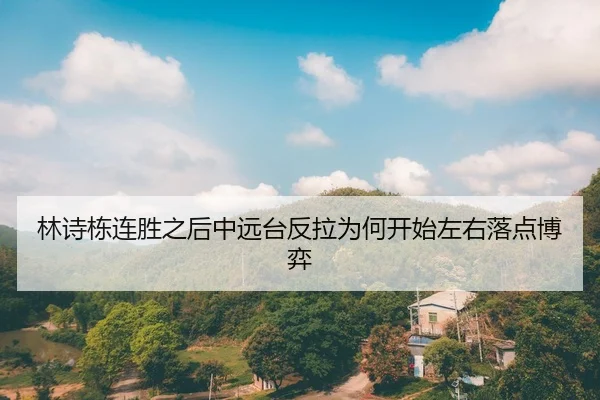 林诗栋连胜之后中远台反拉为何开始左右落点博弈